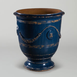 Large Anduze Vase, Aged Blue