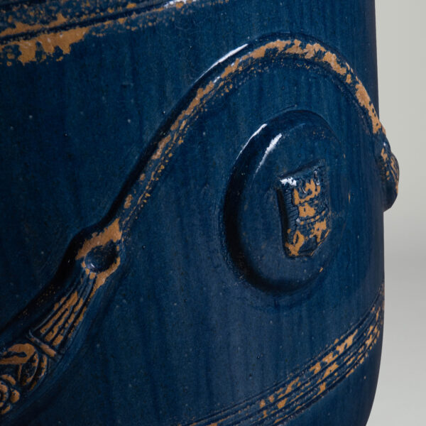 Large Anduze Vase, Aged Blue