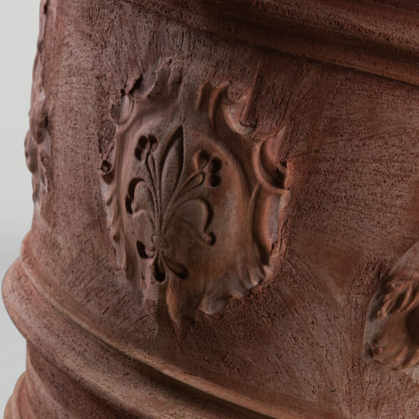 Ornamenti Large Festooned Vase planter heraldic shield
