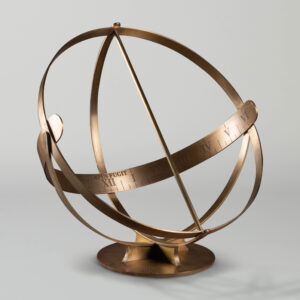 Ornamenti Armillary Sphere Crescent Sundial in brass