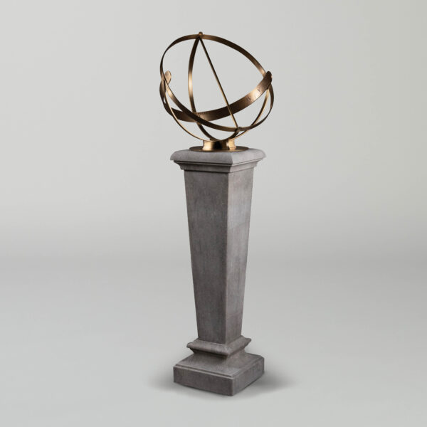 Ornamenti Rotonda Pedestal with Armillary Sphere Crescent Sundial