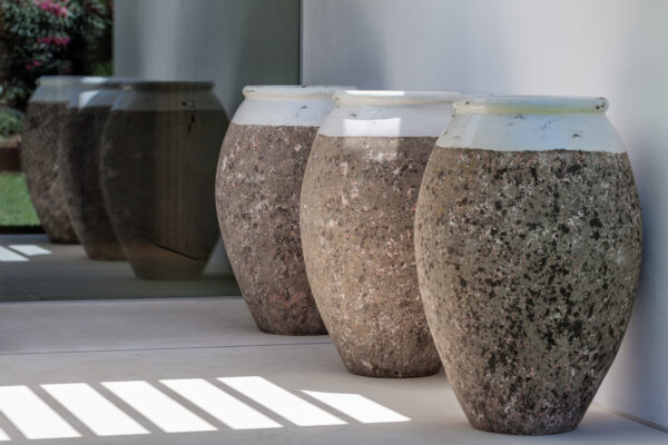 The Tall Biot Jar from ORNAMENTI is a large statement design ideal as a focal point in a garden or interior project