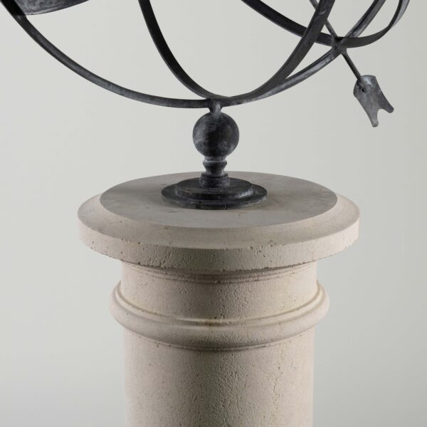 Ornamenti Georgian Pedestal with Zinc Armillary Sphere Sundial detail