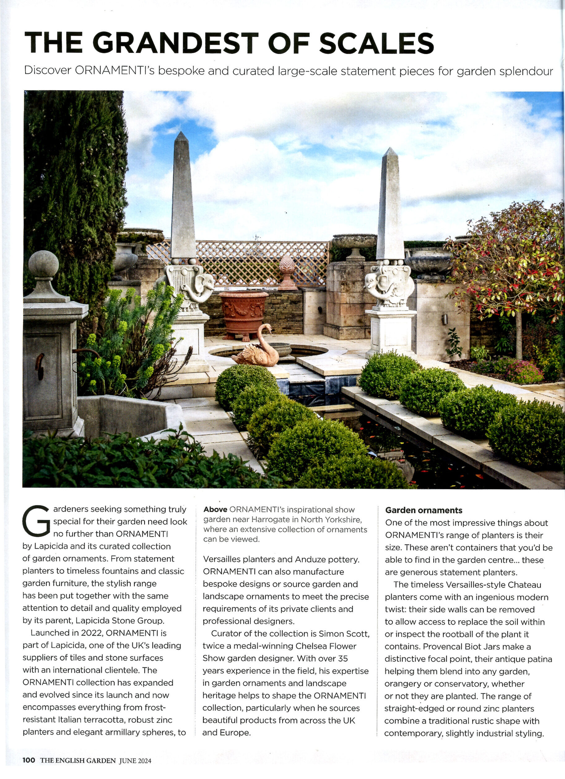 ORNAMENTI - English Garden June 2024 - The Grandest of Scales article